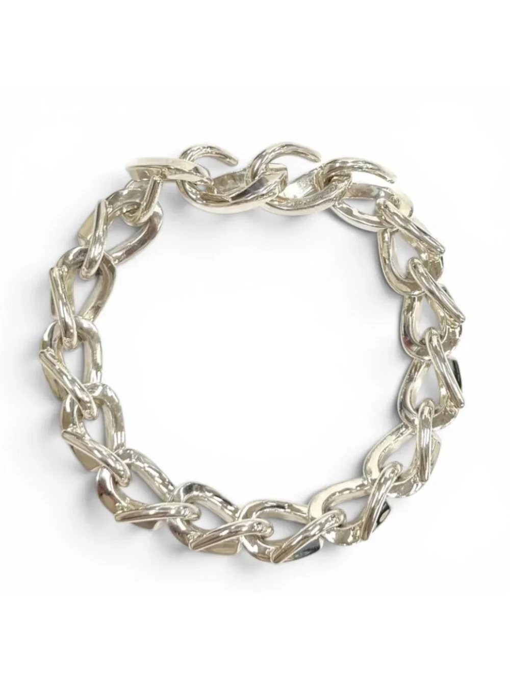 Tiffany & Co Forge Large Link Bracelet 16 Links Silver 18